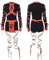 Vista 6 de Alyweatry Disfraz sexy de Halloween para mujer, disfraz de anime para cosplay, disfraz de guerrero ninja dragón Rojo