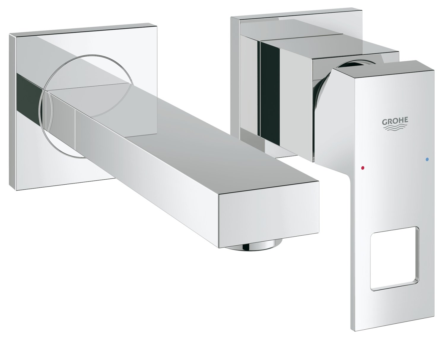 Grohe Eurocube Metal Wall Mounted Bathroom Faucet (Silver, Chrome Finish) : Amazon.in: Home ...