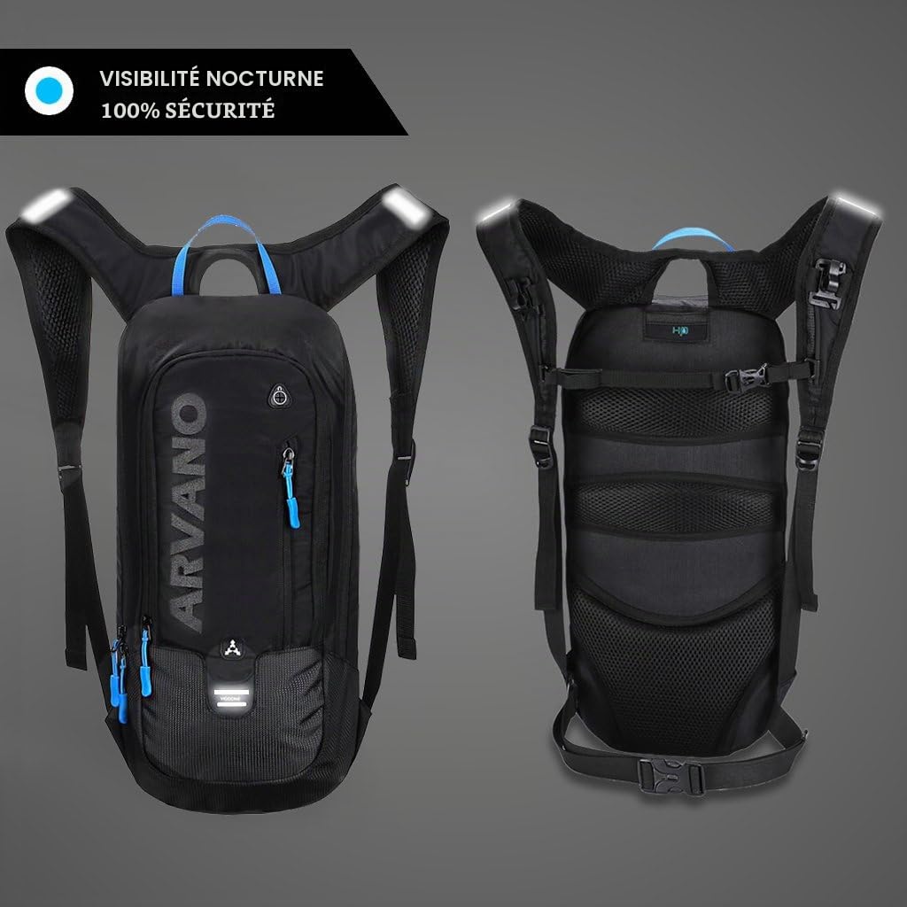 Sac a Dos de Vélo, Sac a Dos Ski 6L, Petit et léger Imperméable Respirant, pour Vtt, Cyclisme, Course, Randonnée Moto pour Femme Homme