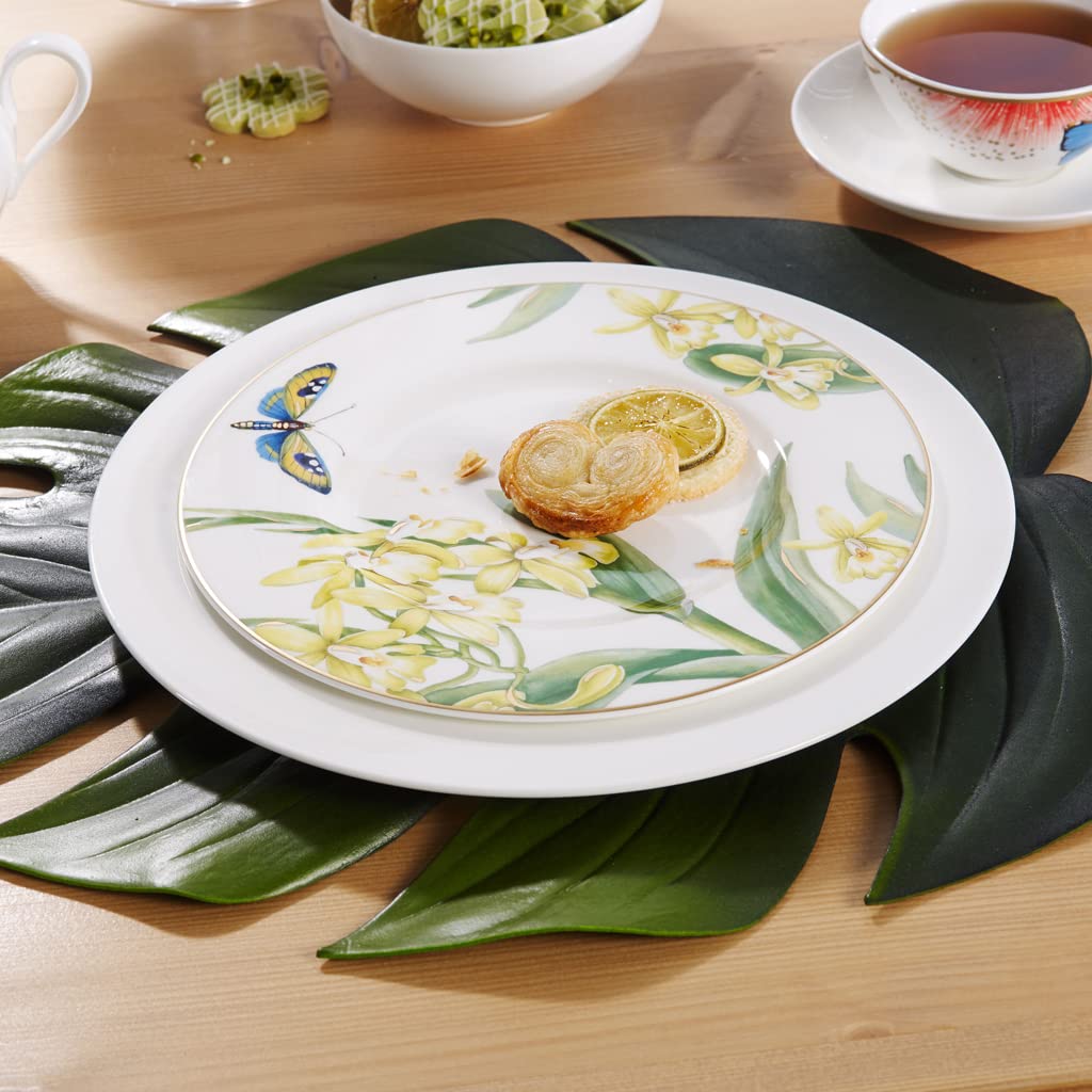 Villeroy & Boch Amazonia Anmut 1043812650 Plato de Desayuno, Porcelana, Verde, 19.5x19.600000000000001x4.5999999999999996 cm