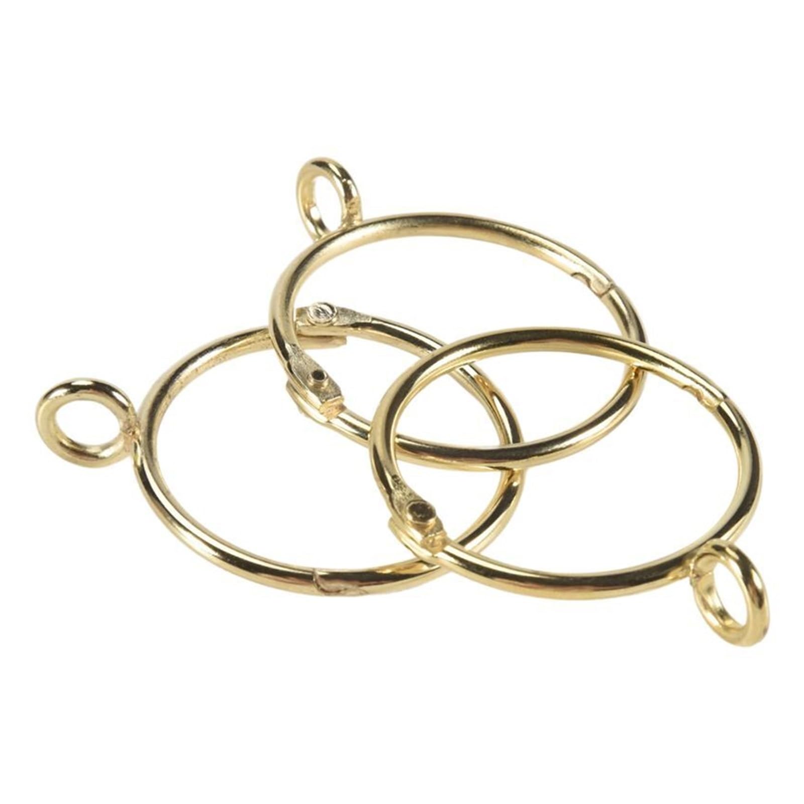Curtain Grommets 60Pcs Openable Gold Curtain Rings Open And Close Metal Rustproof Drapery Loops With Eyelet For Hook Pins for Curtains Drape