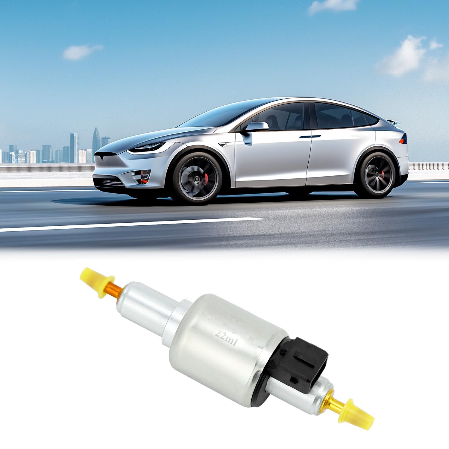 QWORK® Samochodowa pompa grzewcza na olej napędowy o niskim poziomie hałasu, 12 V, 22 ml, kompatybilna z ogrzewaniem postojowym Webasto Eberspacher 1-5 kW