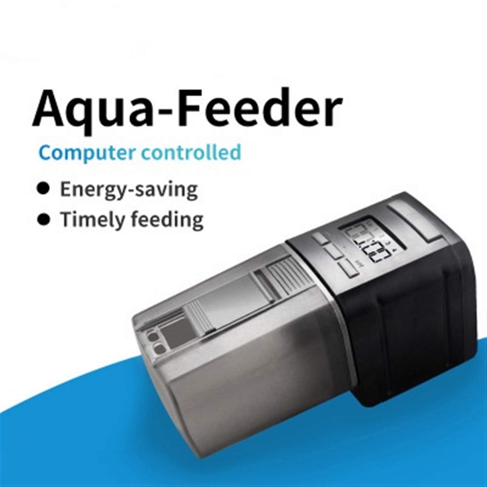 Distributori Automatici di Cibo for Alimentatore Automatico di Pesce Intelligente Serbatoio di Pesce LCD Digitale Domestico di Pesce Automatico Acquario