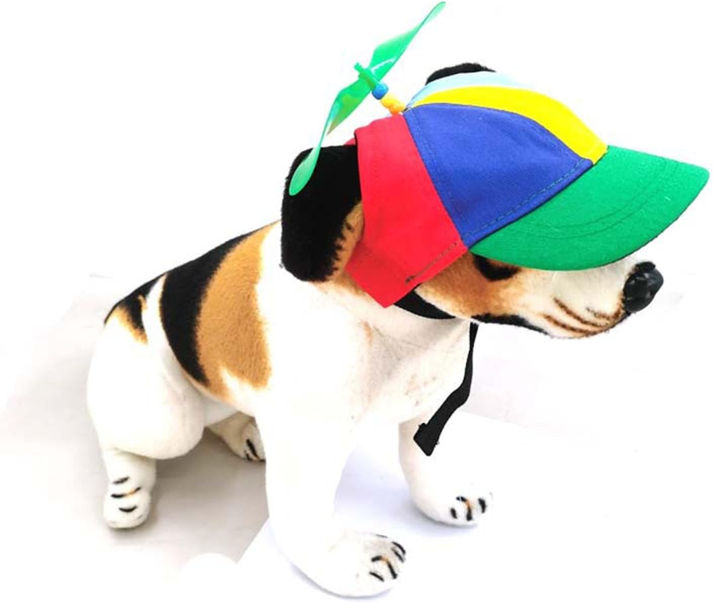Dog Hat, Dog Propeller Hat with Ear Holes, Adorable Rainbow Sunproof Breathable Dog