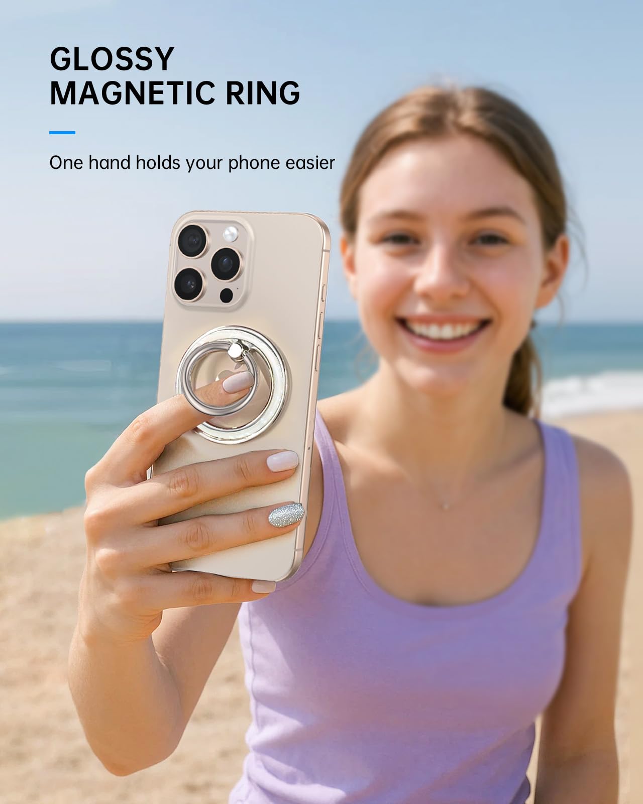 Compatible With Magnetic Phone Grip Stand, Magnetic Phone Ring Holder