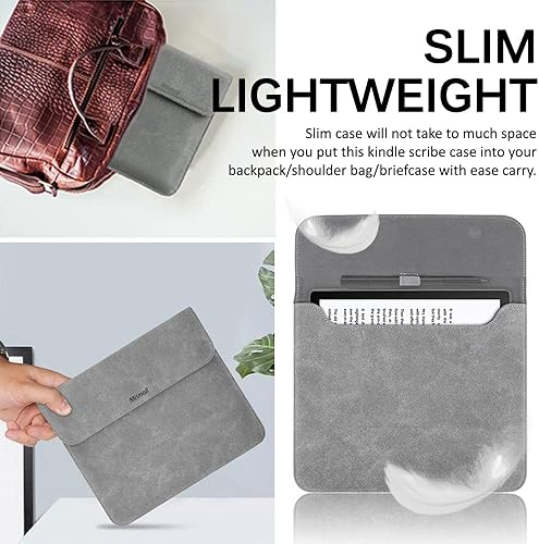 Miniatura 5 de Miimall Funda compatible con Kindle Scribe 2022, de cuero de alta calidad, funda protectora de cuero para Kindle Scribe de 10.2 pulgadas (versión
