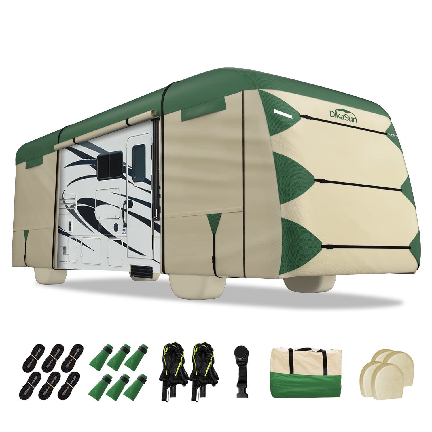Photo 1 of Class A RV Cover 37-40ft, DikaSun Premium 600D Oxford Class A Motorhome Cover Breathable 37-40FT:486"L X 105"W X 126" 600D Oxford