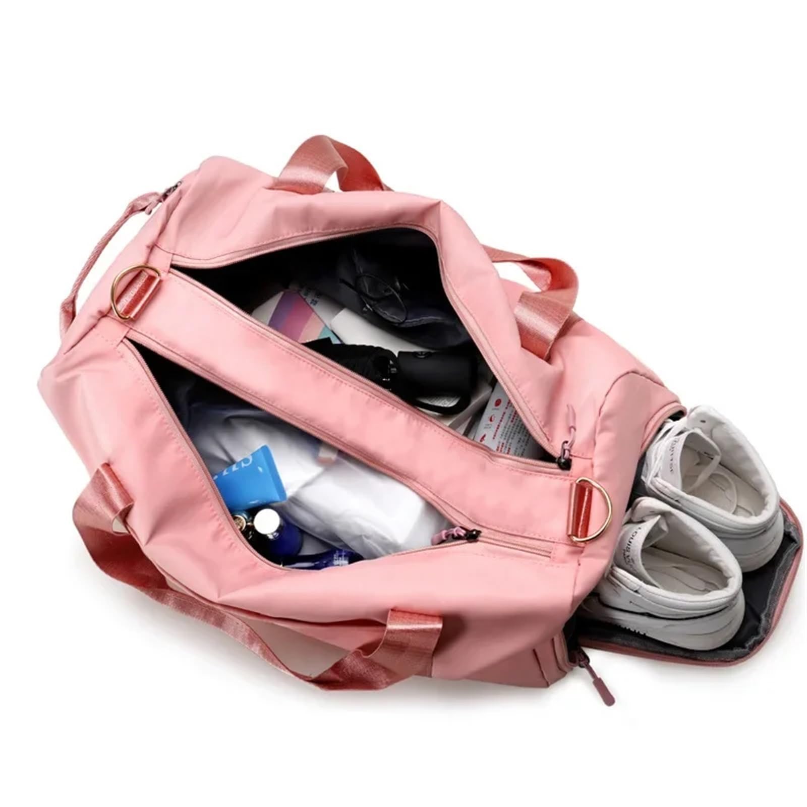 Sport Duffel Tasche Fitnesstasche, große Kapazität, Kurze Distanz, Reisehandtasche, Reisetasche, Trocken- und Nasstrennung, Übungs-Yoga-Tasche Für Sport, Reisen und Training(Black)