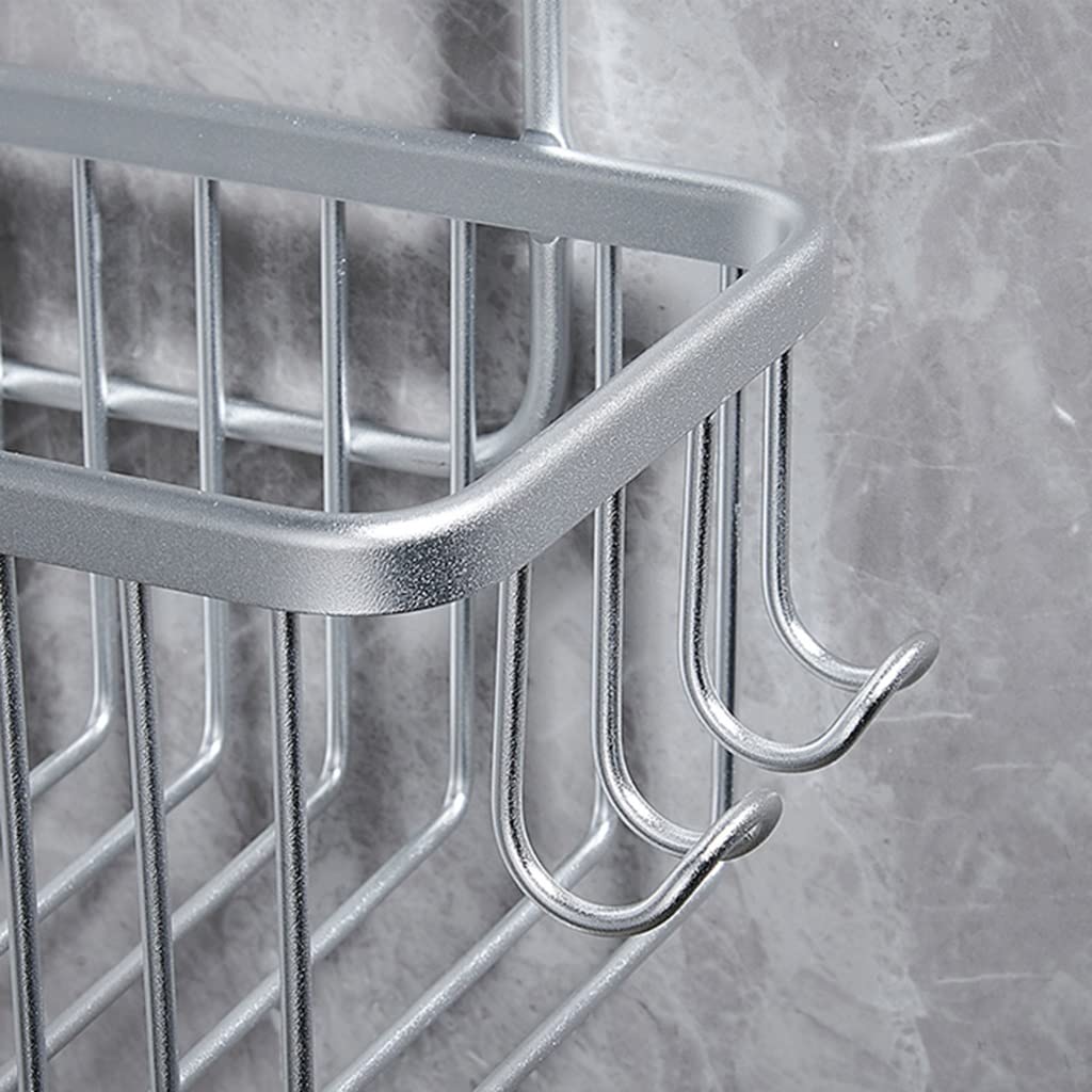 Exquisitos estantes de baño sobre la cesta del carrito de la ducha con ganchos, organizador de la ducha colgante del baño, cesta colgante sin perforaciones para el champú de sujeción del grifo (Color