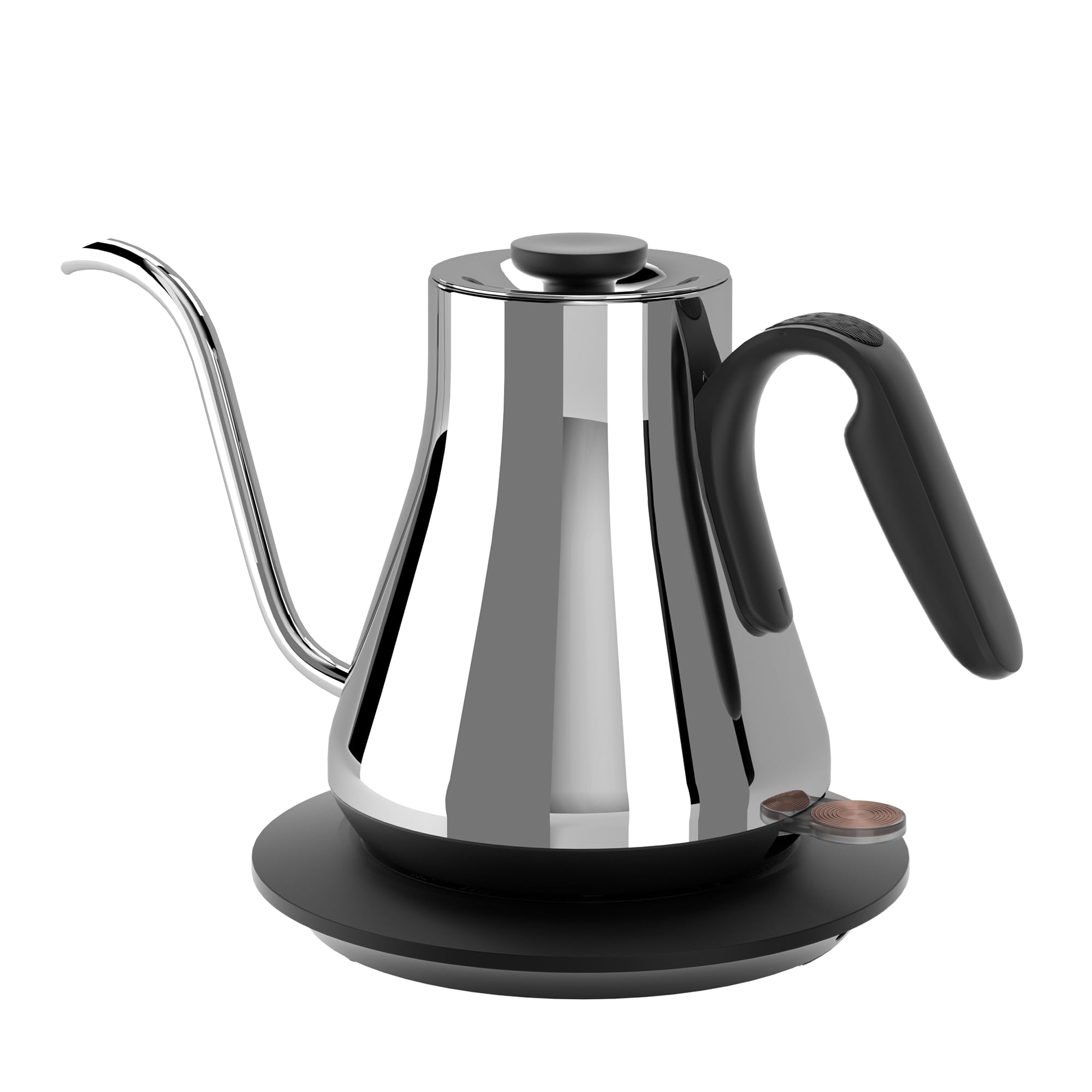 Cocinare Hervidor eléctrico de cuello de cisne de 0,8 l, 1440 W, boquilla de flujo de precisión de ebullición rápida para verter café y té, interior de acero inoxidable 304 sin BPA, apagado automático