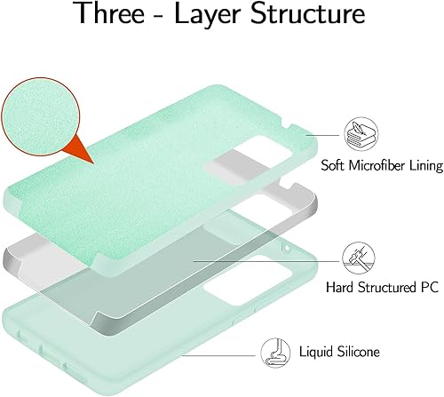 Miniatura 4 de Funda para Galaxy S20 de 6.2 pulgadas (2020), silicona líquida suave protectora y forro de microfibra antiarañazos, a prueba de golpes, compatible