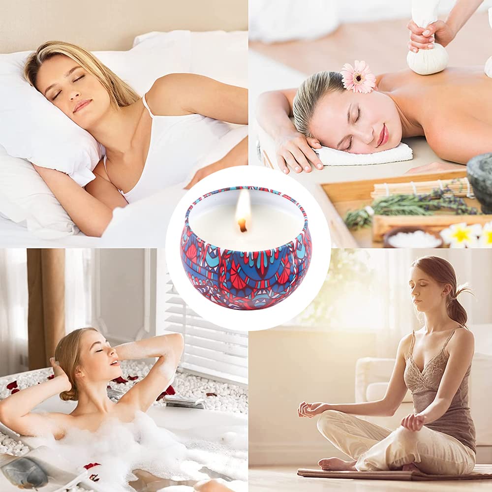 QILAY Velas Aromaticas, Juego de 9 Piezas（2.5Onzas）Velas Perfumadas Relajantes, Aromaterapia, Velas aromáticas caseras,100% Pura Cera de Soya, Un Regalo a Cumpleaños, Navidad, Aniversario.