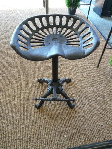The Somerset Shop Replica Cast Iron Tractor Adjustable Seat Bar Stool
