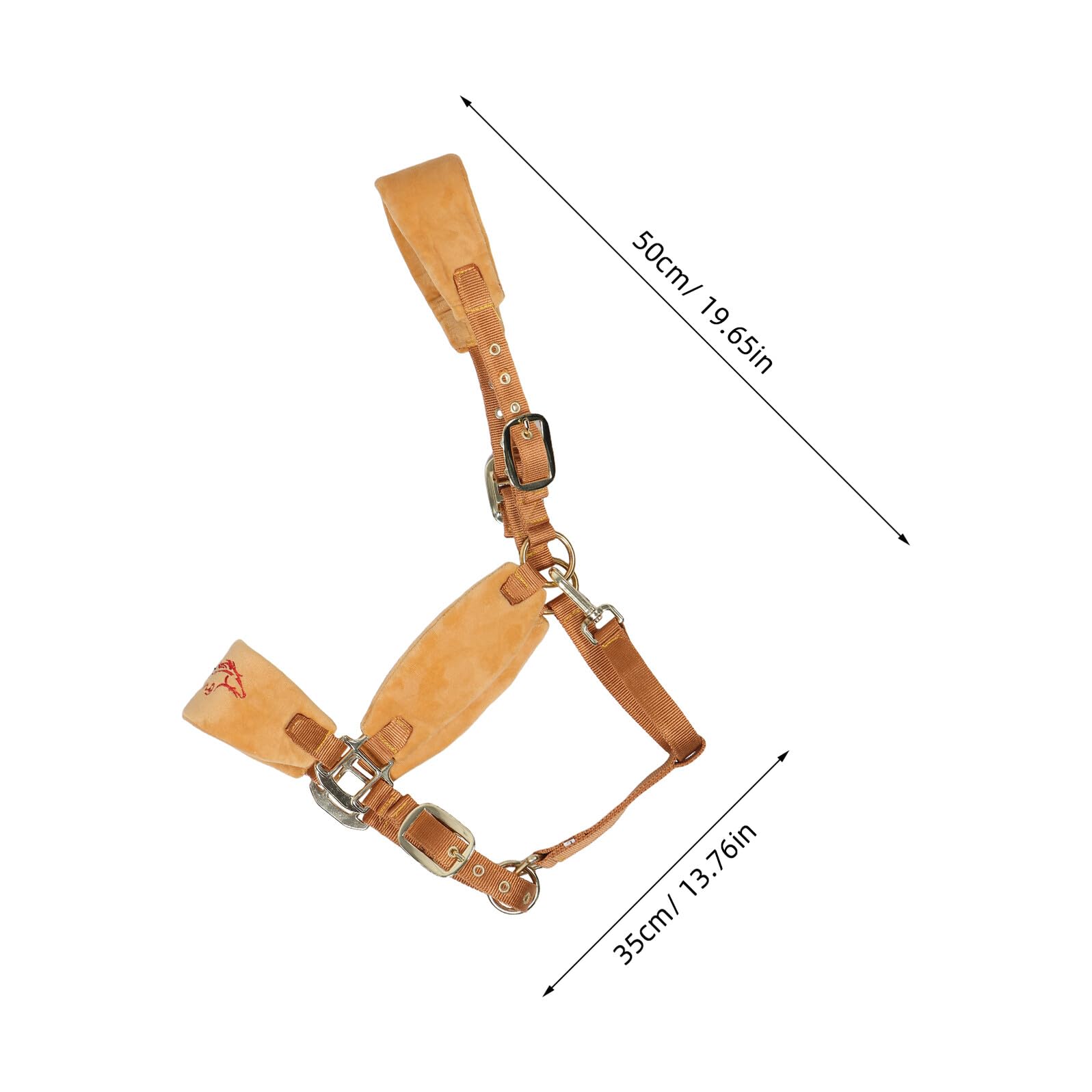 Cabestro Ajustable con Acolchado para Caballos Cabezada Portátil para Entrenamiento Carreras y Exhibiciones Equipo de Equitación Amarillo