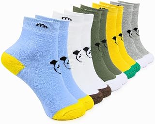 Neska Moda Boys & Girls Pack Of 5 Pair Terry Cotton Socks (Grey,Yellow,White,Green)-SK1205 Price In India