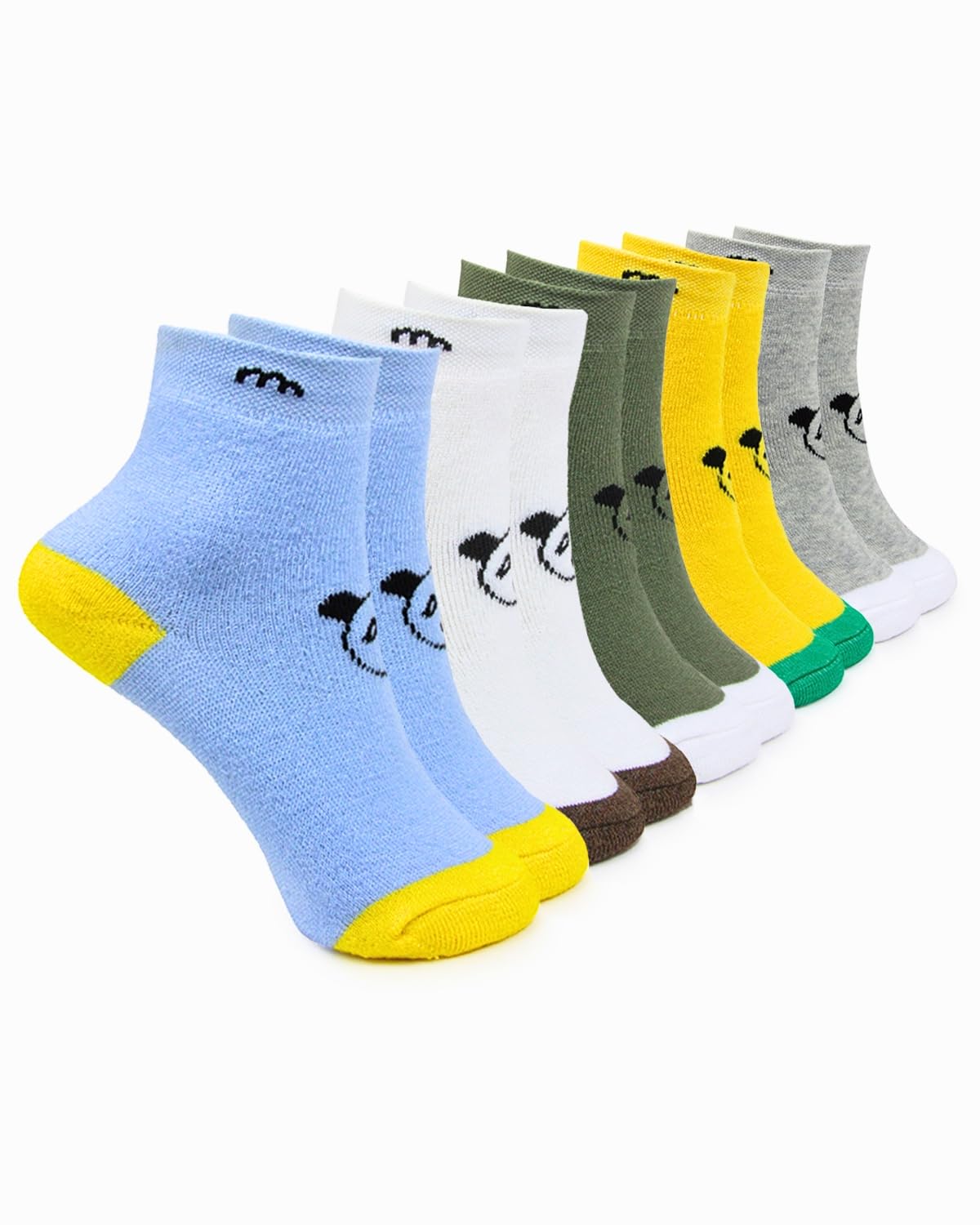 Neska Moda Boys & Girls Pack Of 5 Pair Terry Cotton Socks (Grey,Yellow,White,Green)-SK1205 - Review, Price and Buying Guide