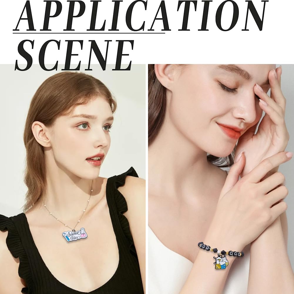 SUNNYCLUE 1 Box 20Pcs Science Charms Lab Charms Bulk Alloy Enamel Colorful Cartoon Tube Laboratory Molecule Scientist Chemistry Charms for Jewelry Making Charms Findings DIY Necklace Bracelet Craft - Image 4