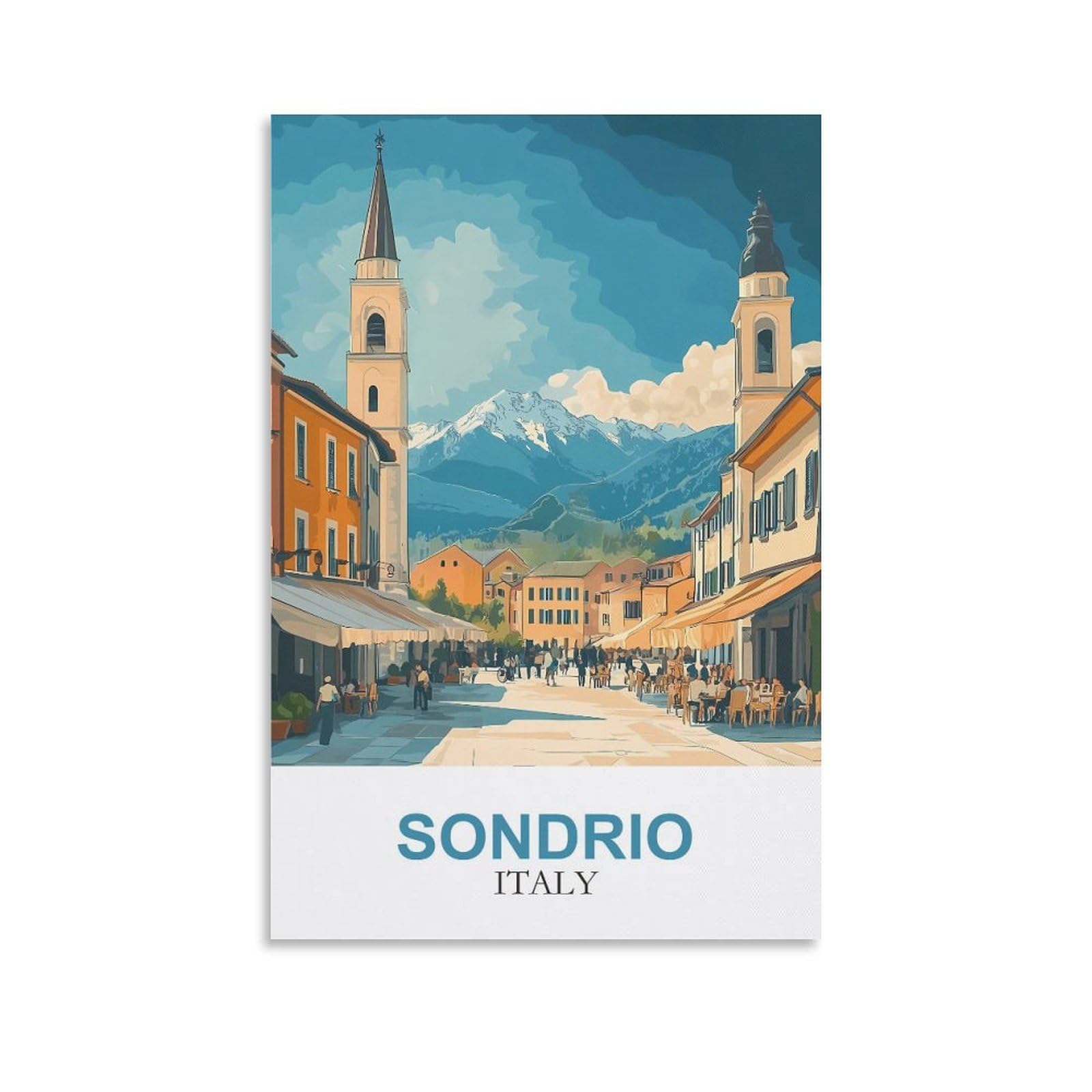 EZMLFA 5D Diamond Art Kits for Beginner,Sondrio Italy Crystal Rhinestone Embroidery Craft Kits for Home Wall Decor Gifts, 40x40cm