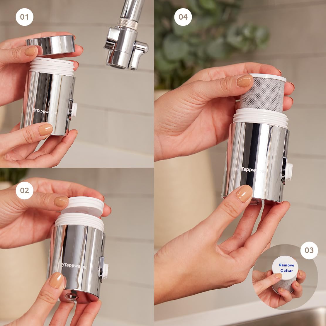 Tappwater EcoPro SMR - Set di 4 cartucce di ricambio per il filtro dell'acqua del rubinetto con 6 stadi e Swedish Mineral Rock EcoPro SMR