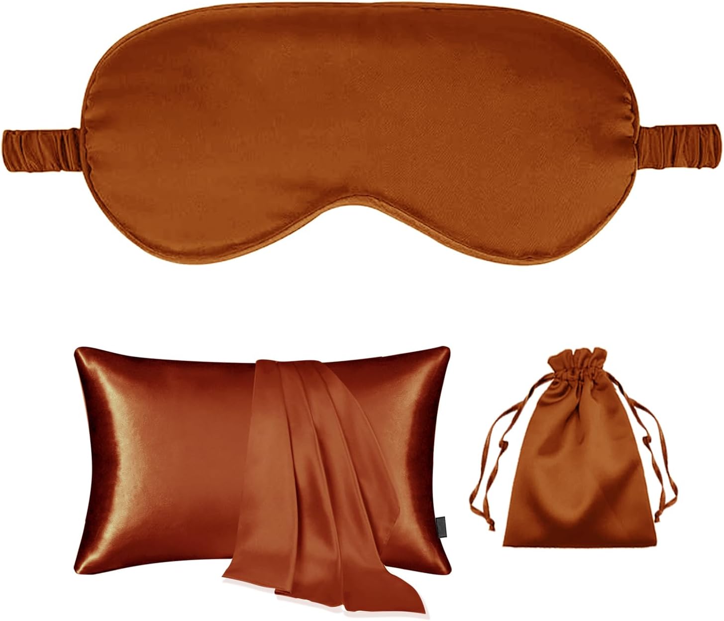 3Pcs Satin Eye Mask Silky Sleep Masks Pillowcase Similar to Silk Pillow Cases Soft and Breathable for Sleeping Gifts