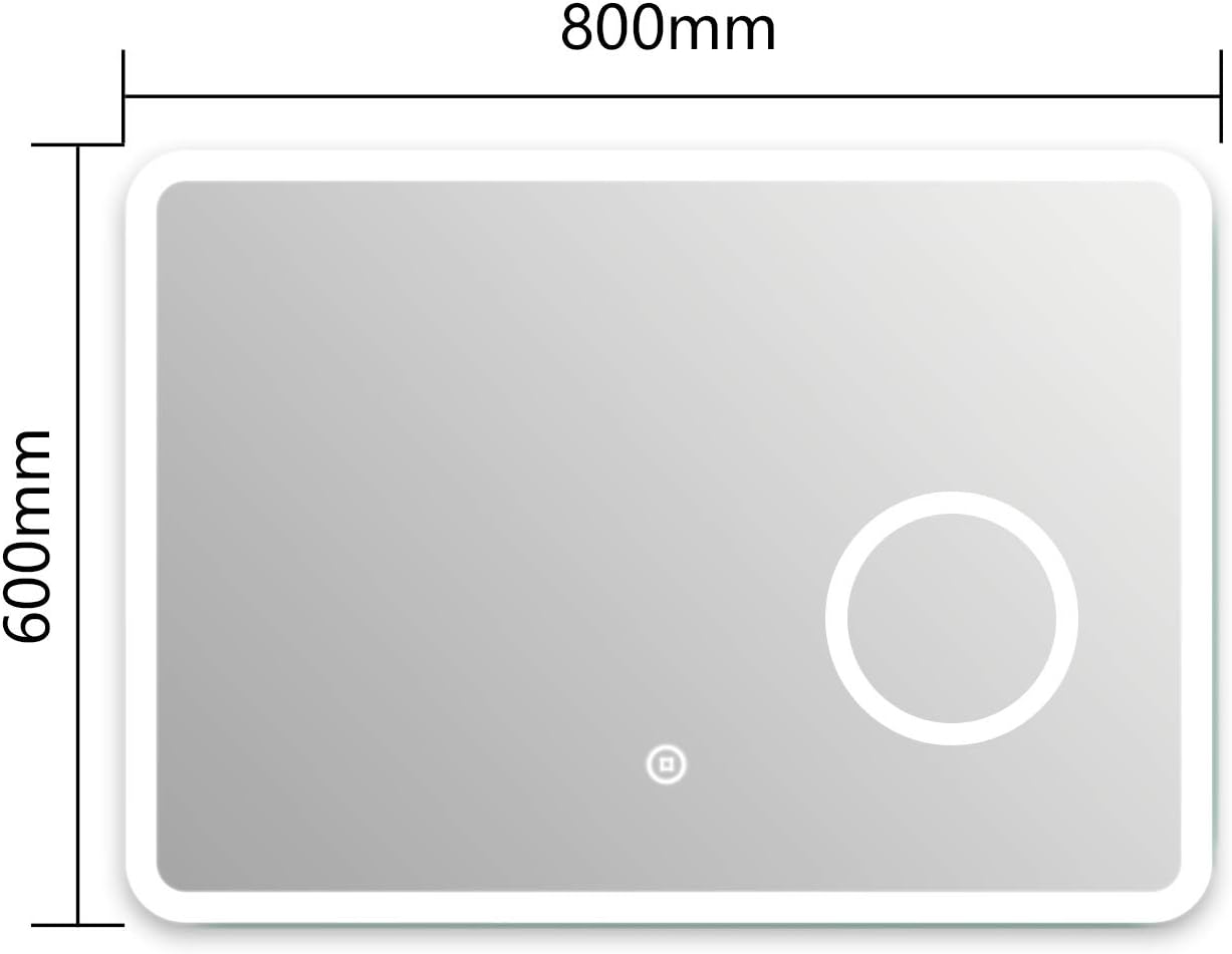 EMKE mirror installed in a modern bathroom