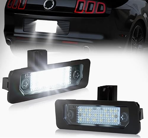 D-Lumina Lámpara LED para matrícula, montaje de lámpara para Fo-rd Flex Focus Fusion Taurus Mustang Lincoln Mercury, alimentado por 18-SMD 6000K