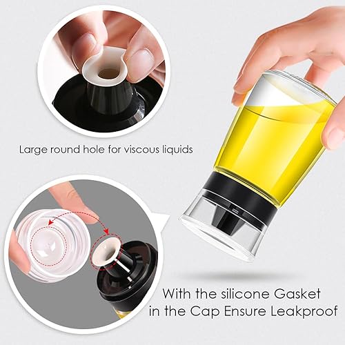 Miniatura 2 de TINMIX Botella dispensadora de aceite a prueba de fugas para campamento al aire libre, 5.4 fl oz5.4 onzas, aceite de oliva de vidrio y vinagre, bien
