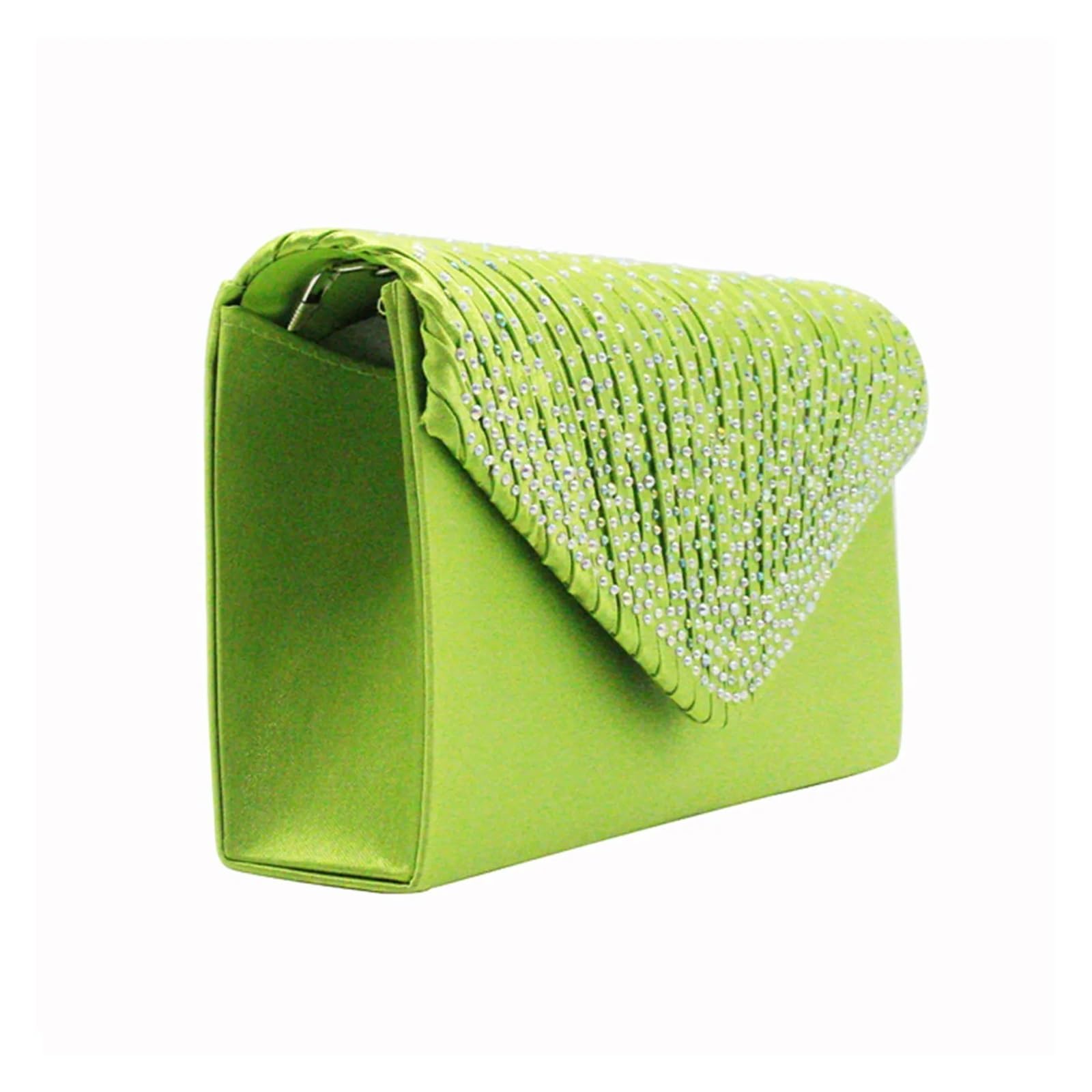 Pochette da sera Pochette eleganti da donna, in raso, con strass, catena sottile, for feste, banchetti, abiti, borse sera abbinate Per gli appuntamenti