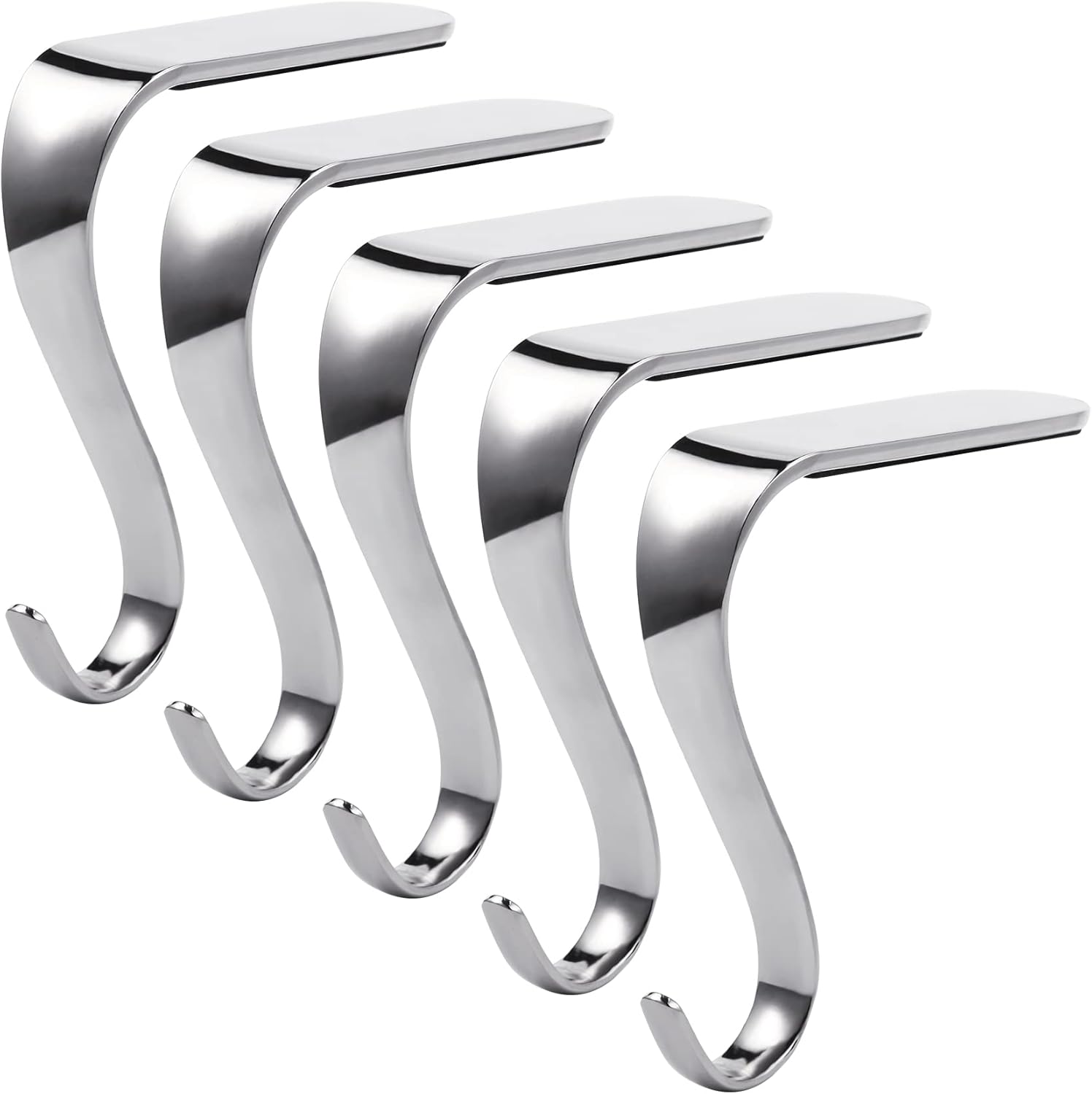 Sunshane 5 Pieces Christmas Stocking Holders Mantel Hanger