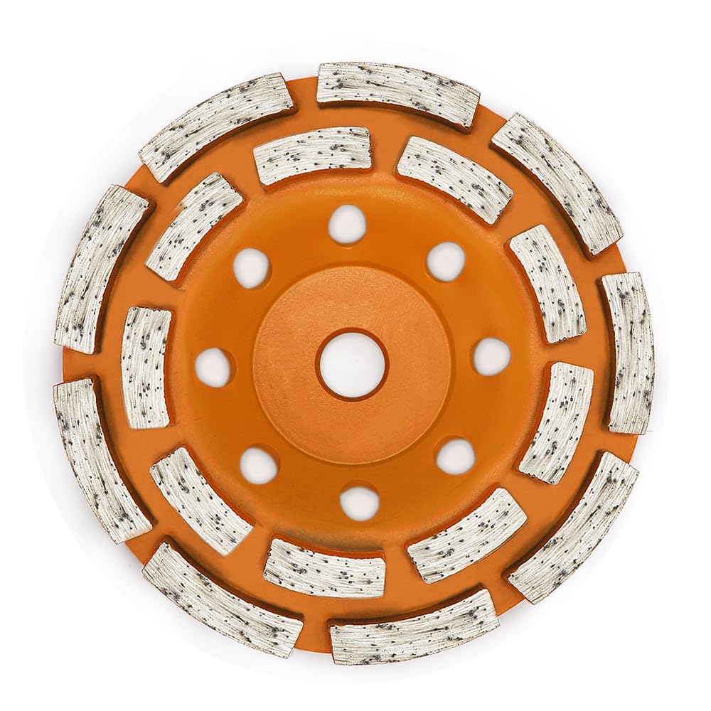 szt. 4'' 4,5'' 5'' 7'' Diamentowa dwurzędowa ściernica garnkowa do betonu, muru, granitu i marmuru, tarcze szlifierskie, 1 szt. 115 mm, 1