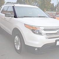 Vista 9 de VRracing Un par de moldura exterior de parabrisas compatible con Ford Explorer 2011-2019, lado izquierdo y derecho, color negro, 38.2 x 6.5 x 2.4 in