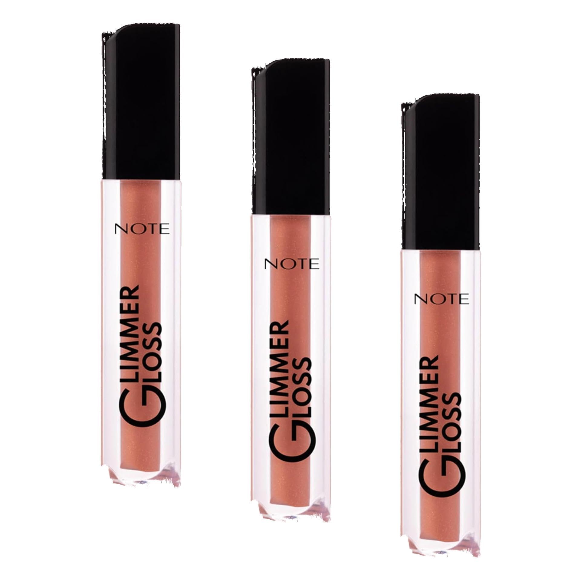 Note Cosmetics Glimmer Gloss Işıltılı Nemlendirici Dudak Parlatıcısı - 10 Poppy Coral (3 paketi)