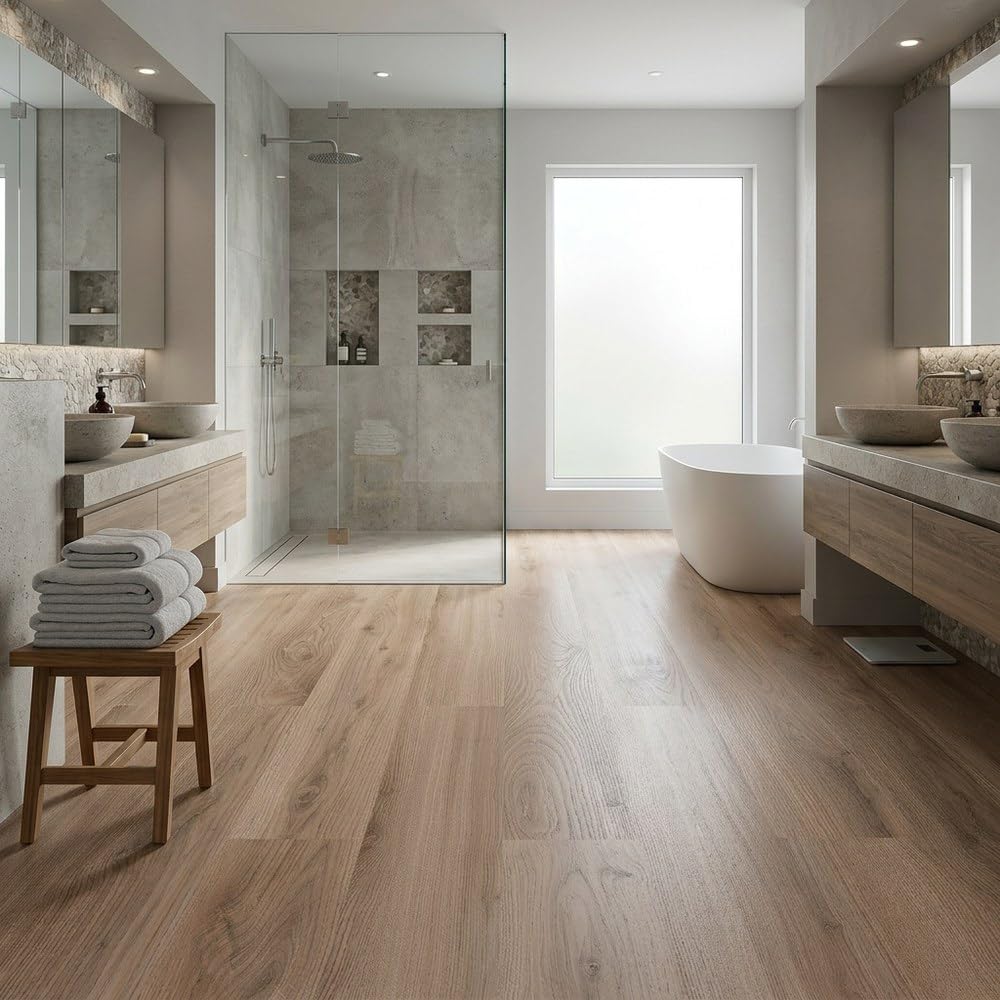 Pavimentos Arquiservi - Tarima Flotante AC5 8mm (1.90 m²) | Click | Resistente Agua | Suelo Laminado (Roble Drago)