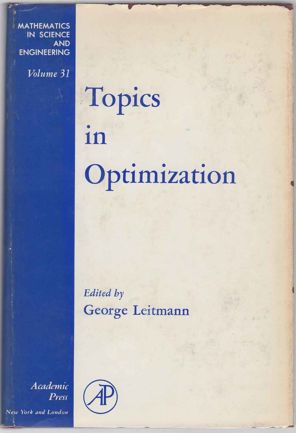 Topics in Optimization (Mathematics in Science & Engineering)