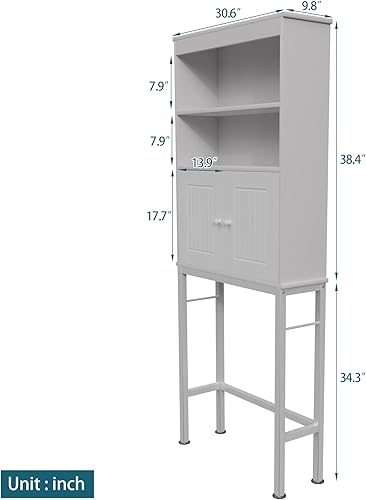 Miniatura 2 de Yoluckea Gabinete de almacenamiento sobre el inodoro estante de baño sobre el inodoro organizador de armario de almacenamiento de baño para el hogar