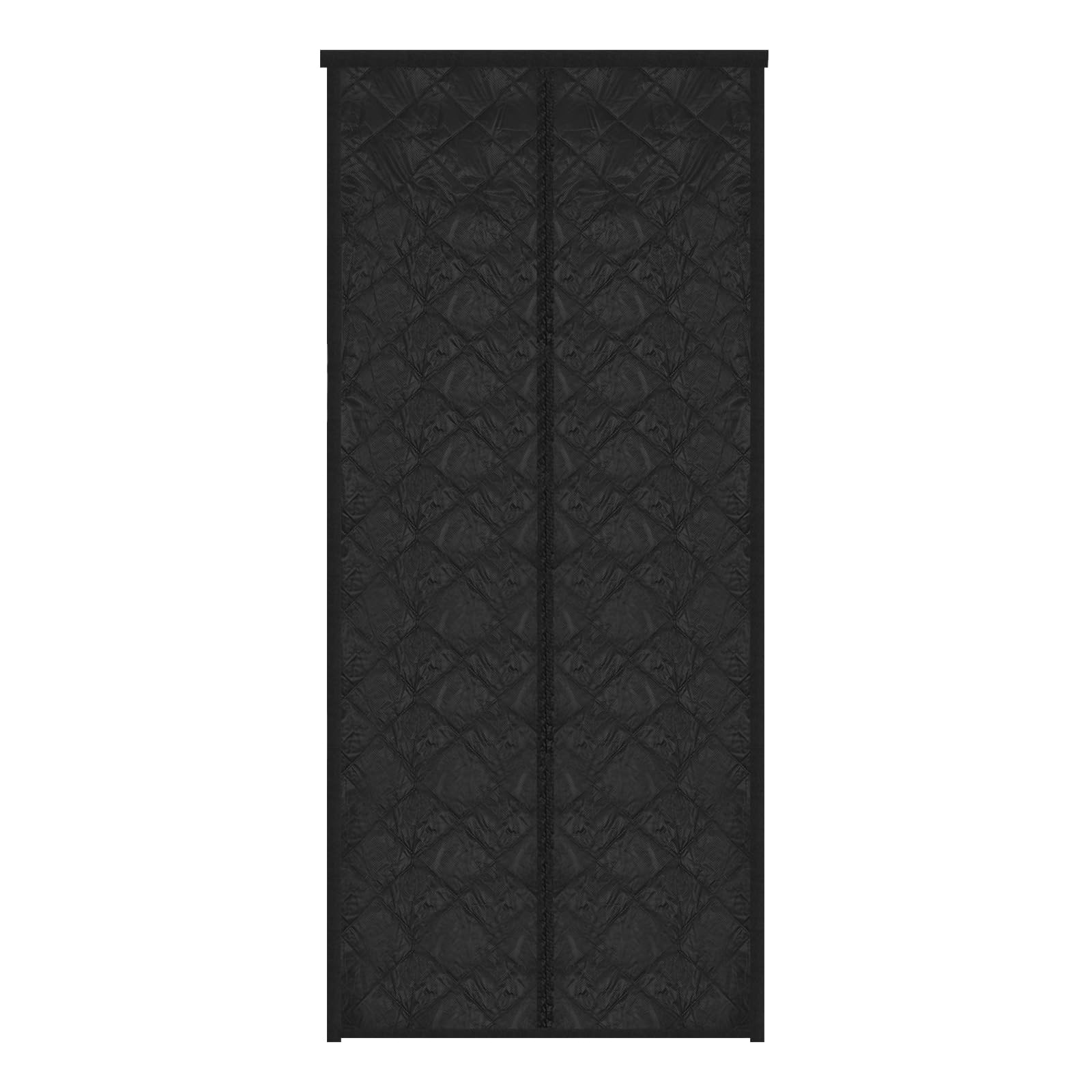 Cortina para puerta con aislamiento térmico, cortina protectora aislada, cortina térmica magnética para puerta, cortinas opacas, cortinas de privacidad (negro, largo x alto x alto 95 x 210 cm