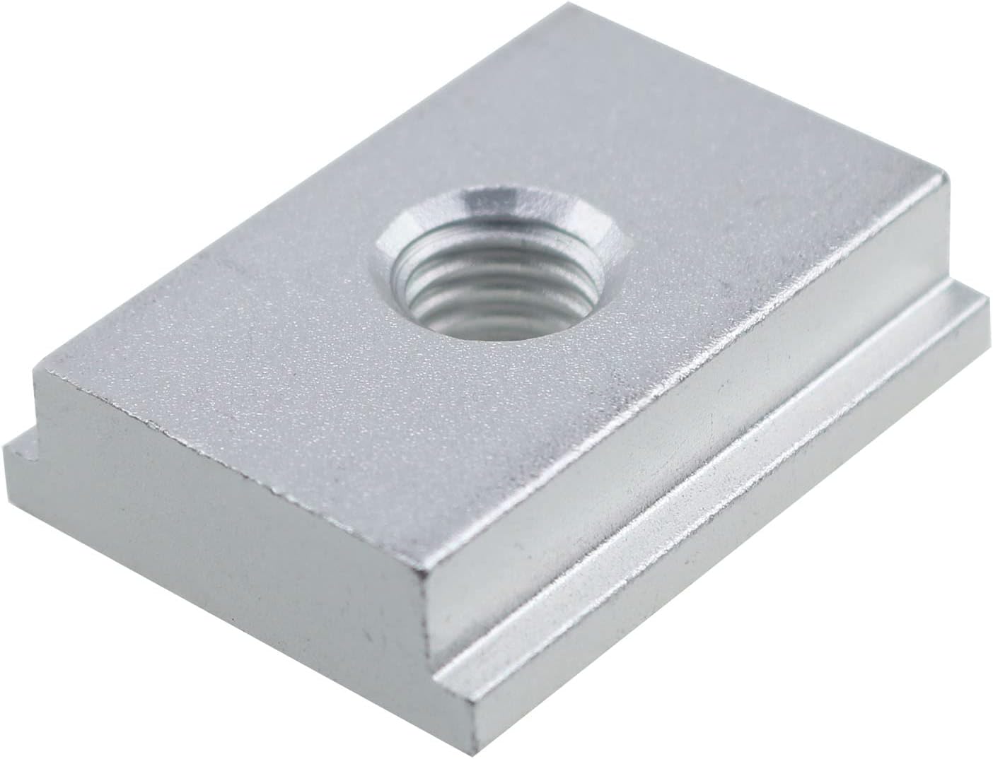 T-Track Slider MEETOOT 4pcs Silver Aluminum Alloy M8 T Slot Nut Furniture Nuts for Profile Woodworking Tool Slot Fastener