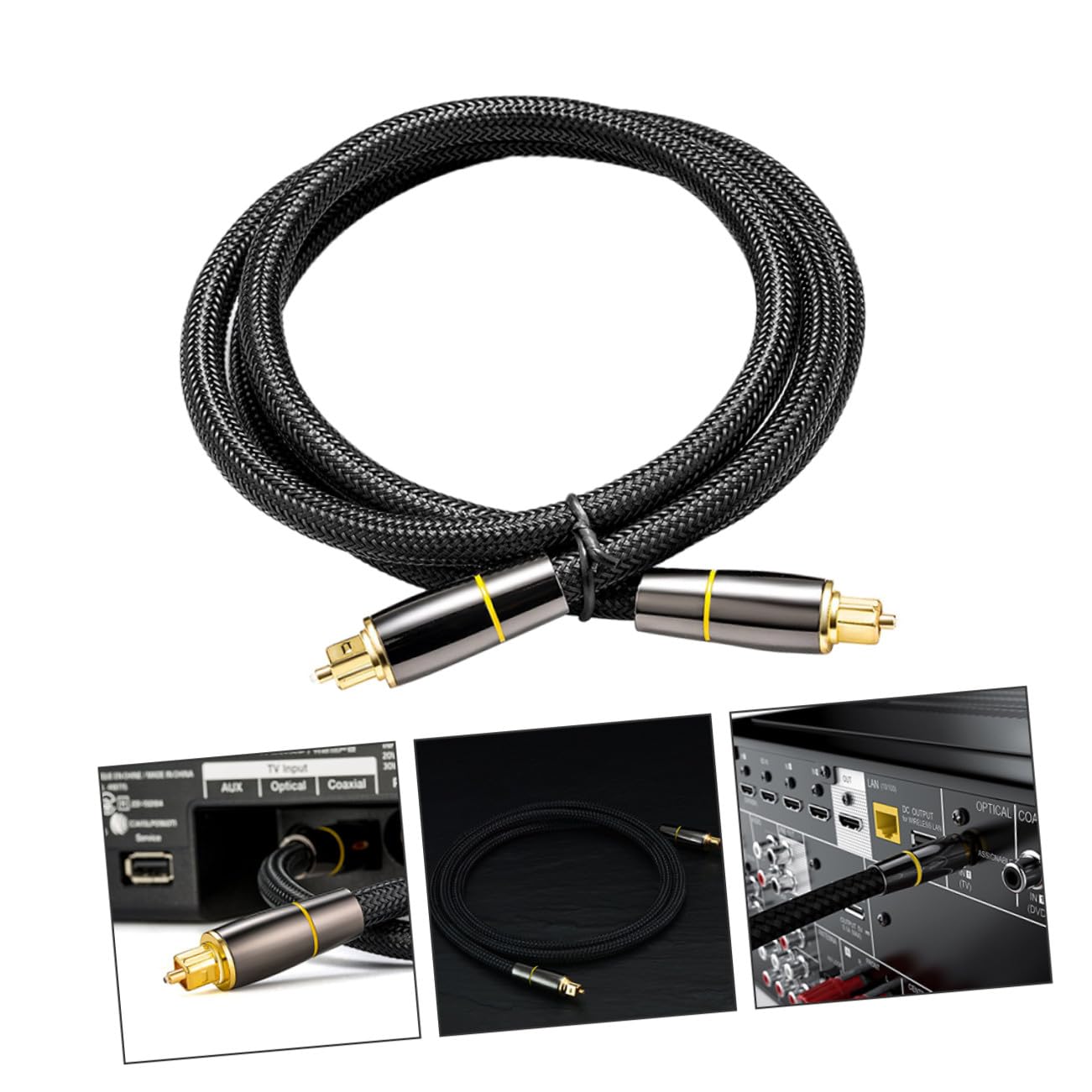 Cavo Audio Ottico Flessibile con Connettori Resistenti per Tv e Sound Bar Trasmissione Segnale Digitale Chiara e Stabile Plug And Play Rivestimento Protettivo Antiusura
