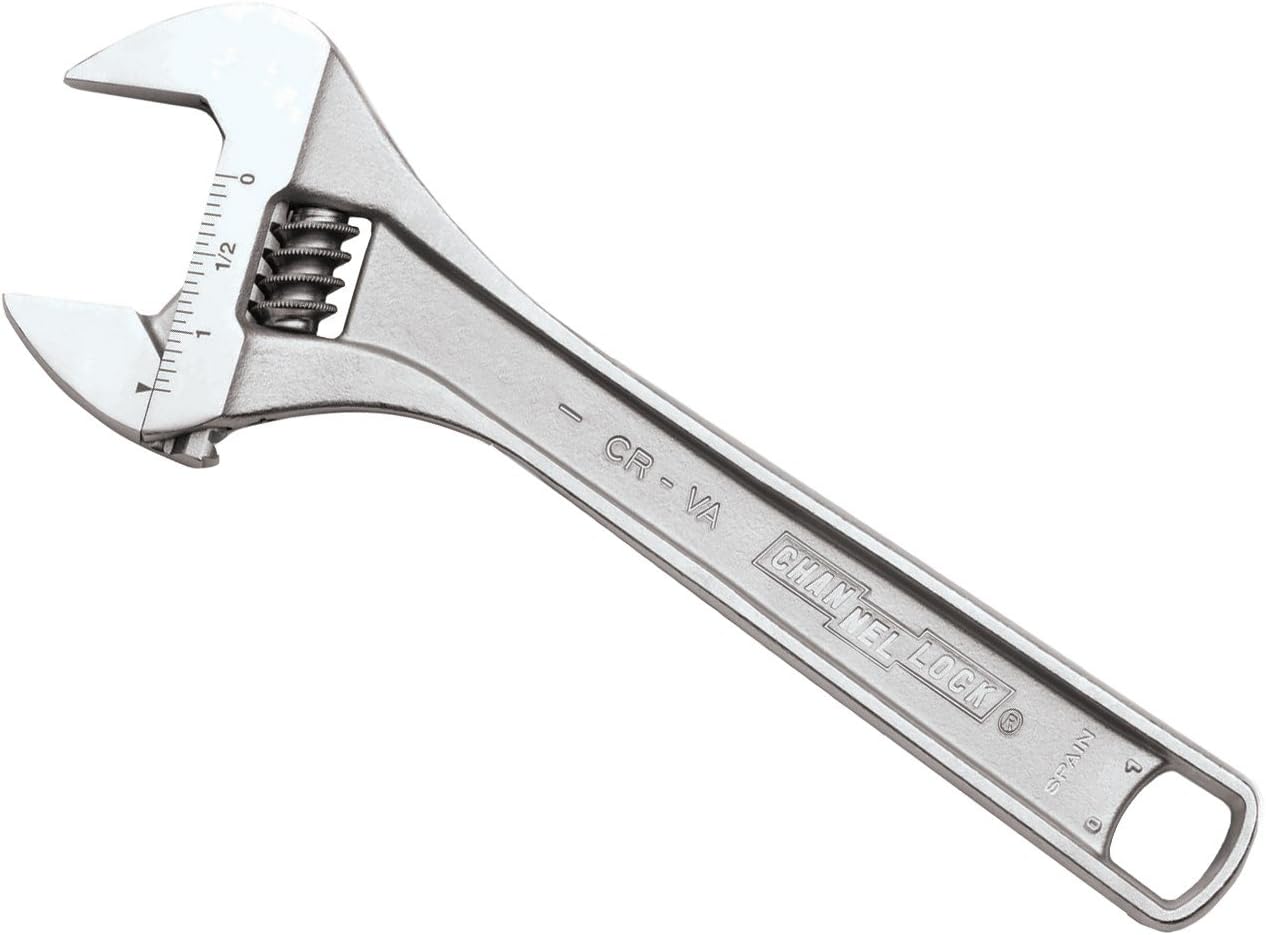 Channellock Adjustable Wrench 806W - Slim Jaw, Precise Fit, Alloy Steel - 6 Inch