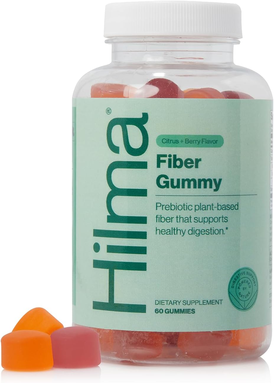 Hilma Prebiotic Fiber Gummies – Daily Fiber Supplement, Gummies for Adults – Supports Gut Health for Women & Promotes Regularity – Citrus & Berry Natural Flavor – FSA Eligible, 60 Count Hilma Prebiotic Fiber Gummies – Daily Fiber Supplement, Gummies for Adults – Supports Gut Health for Women & Promotes Regularity – Citrus & Berry Natural Flavor – FSA Eligible, 60 Count
