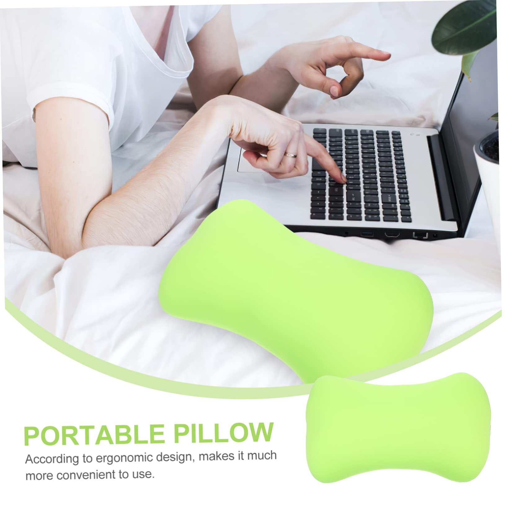 Yardwe 2pezzi Cuscino Da Viaggio Ergonomico Cuscino Portatile Per Camping e Ufficio Resistente All Usura Guanciale Comodo Per Riposo