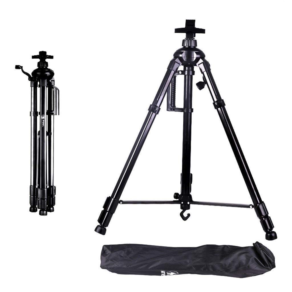 Cavalletto in Alluminio per Esterni, cavalletto per artisti, cavalletto Pieghevole Portatile Regolabile, Nero