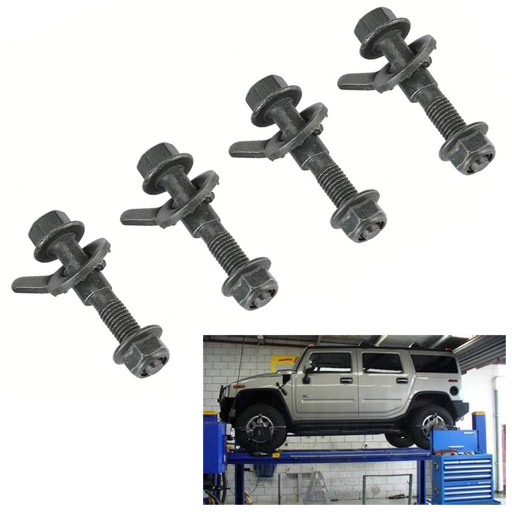 5 x pernos de leva-tornillo excentrico-Duokon Perno de leva, nuevo, vehículos de 12 mm, acero, alineación de cuatro ruedas, kit de inclinación ajustable, perno de leva