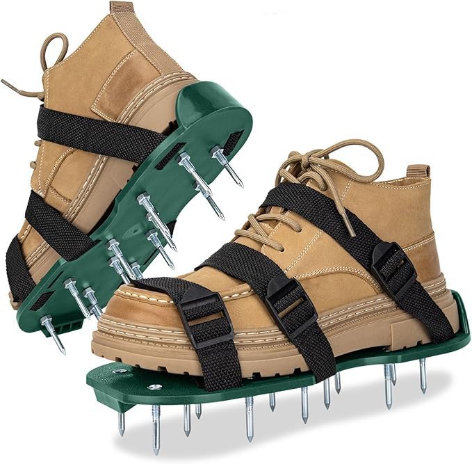YXQSED Lawn Aerator Shoes with Hook & Loop Straps