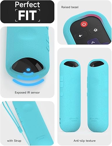 Miniatura 9 de Funda a distancia para TCL Roku Smart TV RC280 RC282 URC280J XRC280J Control remoto universal Reemplazo ligero Funda de silicona con cordón para