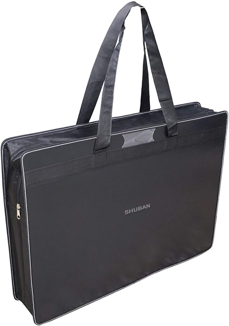 Shuban A3 Portfolio Expanding Multi-Purpose Business Folder File Organiser Office Document Carry Case with Zipper and Handle