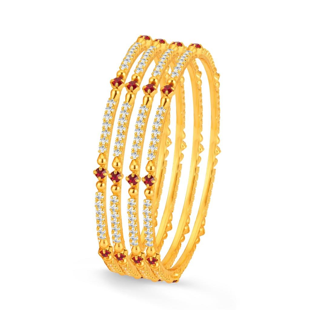 Sukkhi Stylish Gold Plated Set OF 4 Australian Diamond Bangle for Women (B014UXOMQ0) Amazon Price History, Amazon Price Tracker