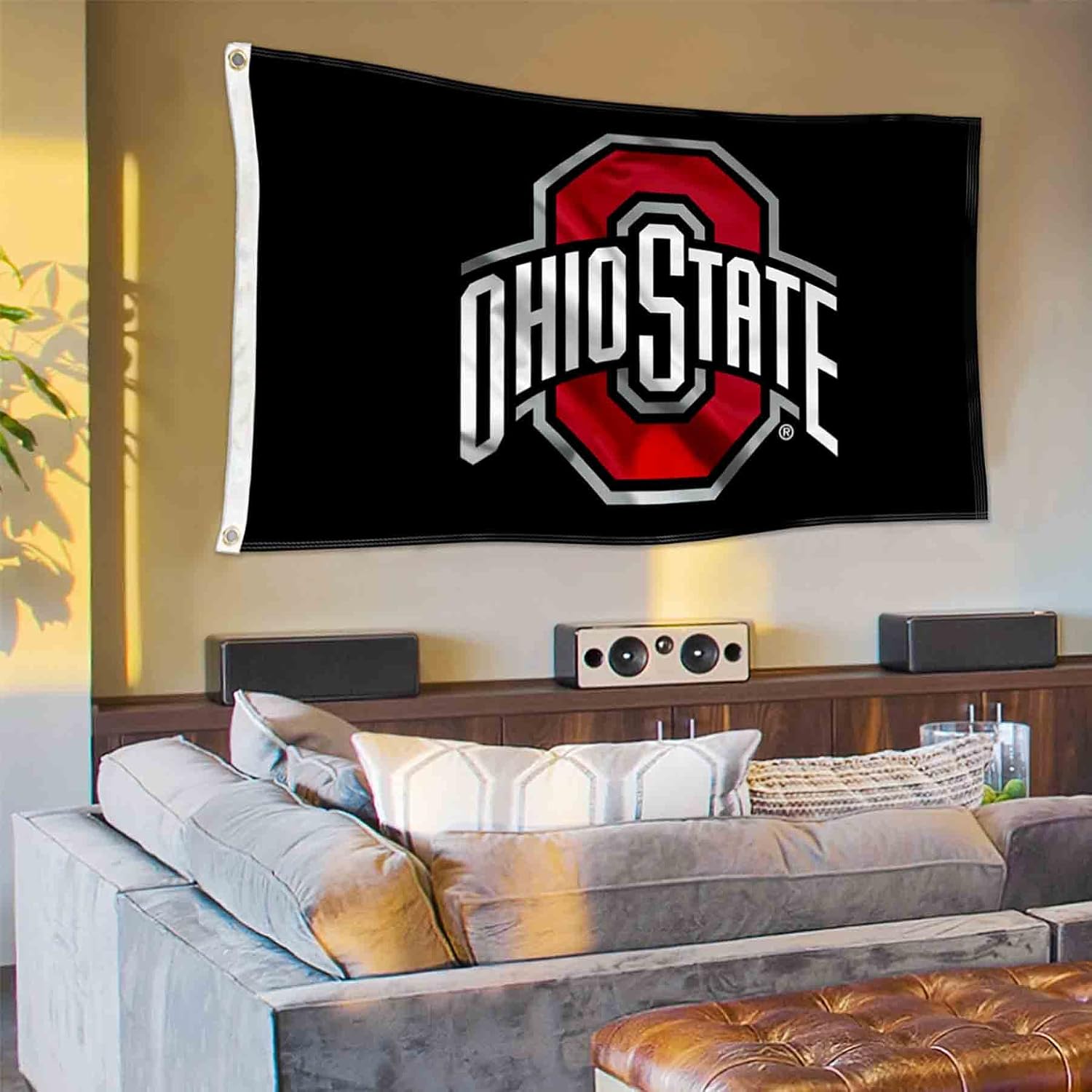 Ohio State Buckeyes Black Flag