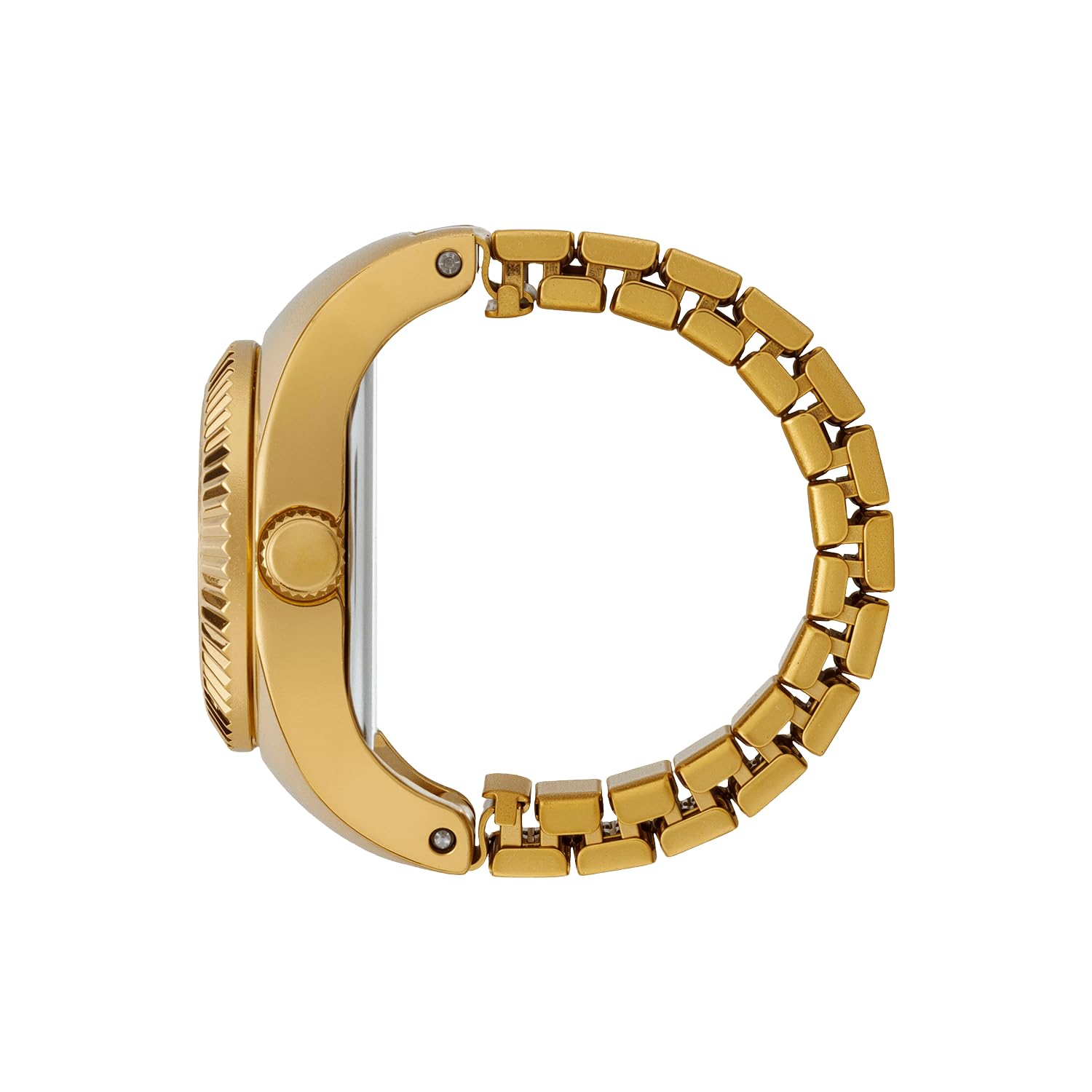 Ice-Watch, Chouchou Gold, Złoty Zegarek-Pierścionek dla Kobiet z Rozciągliwym Paskiem ze Stali Nierdzewnej, 025516 (15 mm)