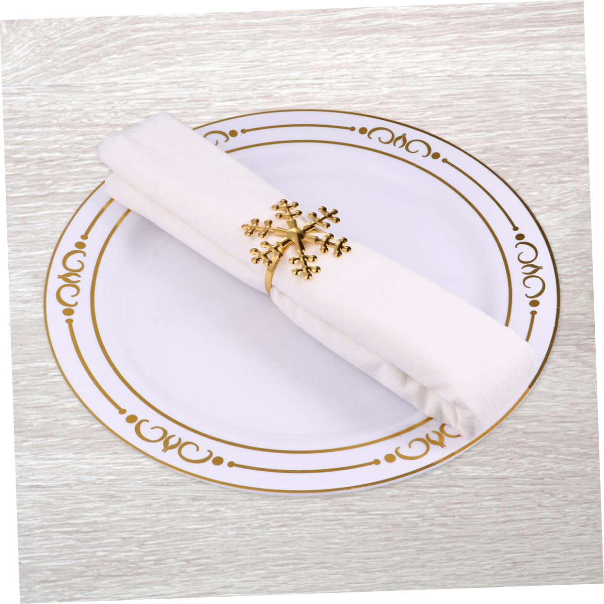 OUNONA 18stücke Kreative Weihnachts-Schneeflocken Design Serviettenringe Für Festlichkeiten Und Elegante Tischdekoration